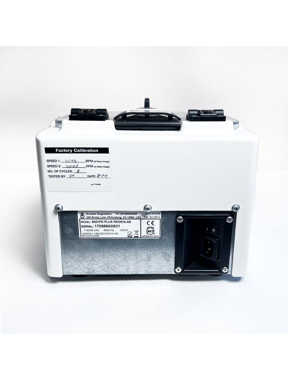 Drucker Diagnostics 642VFD Plus RegenLab PRP Centrifuge Laboratory 642 VFD +