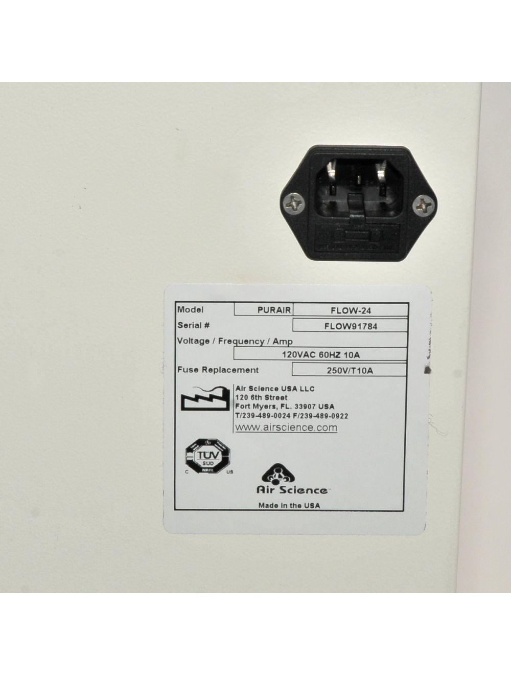 Air Science PURAIR FLOW-24 Laminar Flow Hood Cabinet Particle Filtration Filter