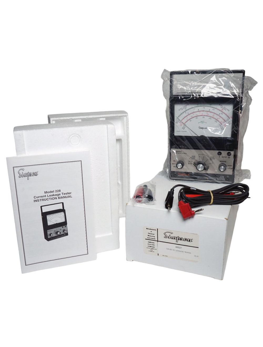 Simpson Electrical AC Current Leakage Tester Tool 228-IEC 40027 A/C Leak NEW NIB