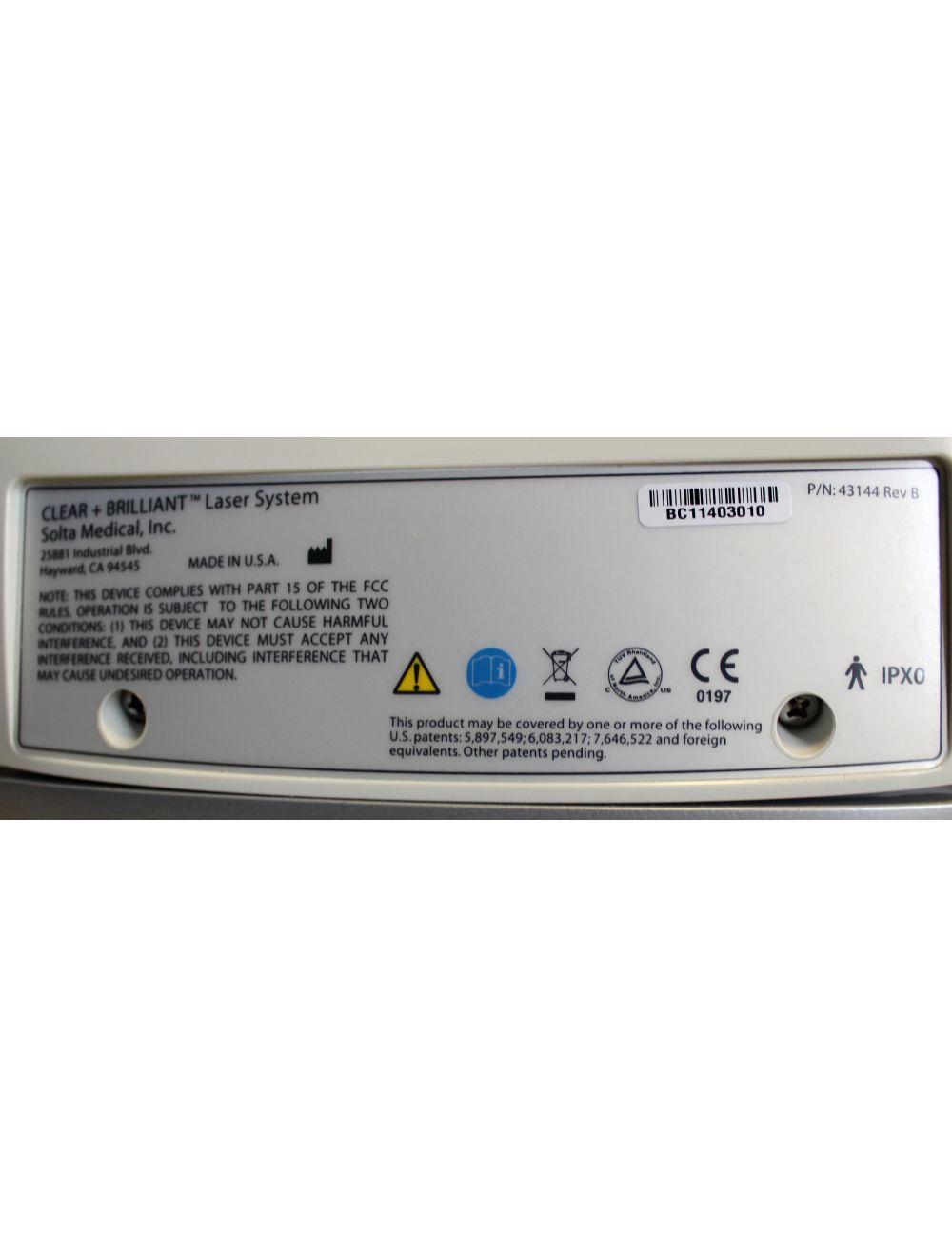 Solta Clear + Brilliant Fractional 1440nm Diode Resurfacing Laser w/Handpiece