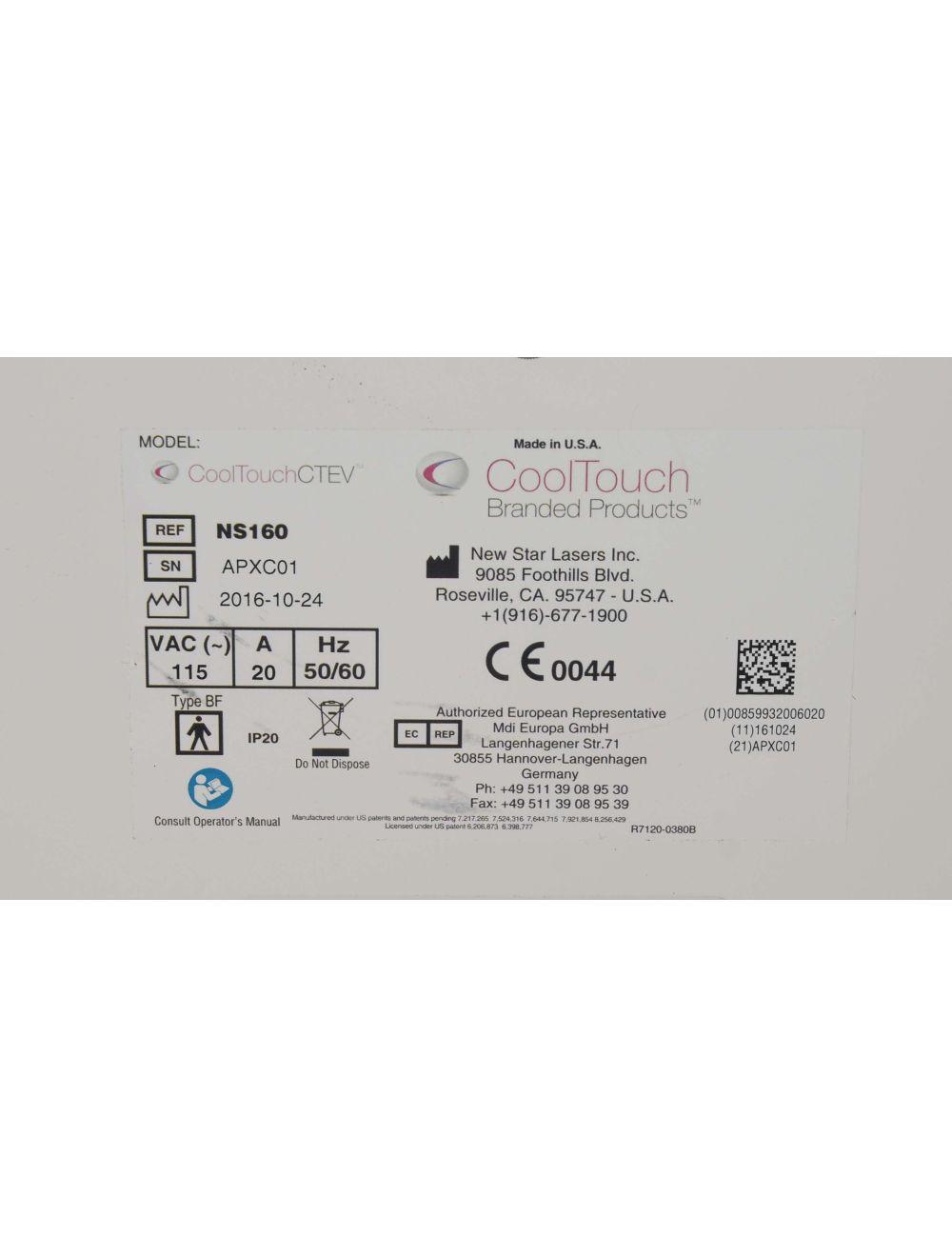 2016 New Star CoolTouch CTEV NS160 NdYAG 1320nm Cosmetic Laser Leg Veins CVI