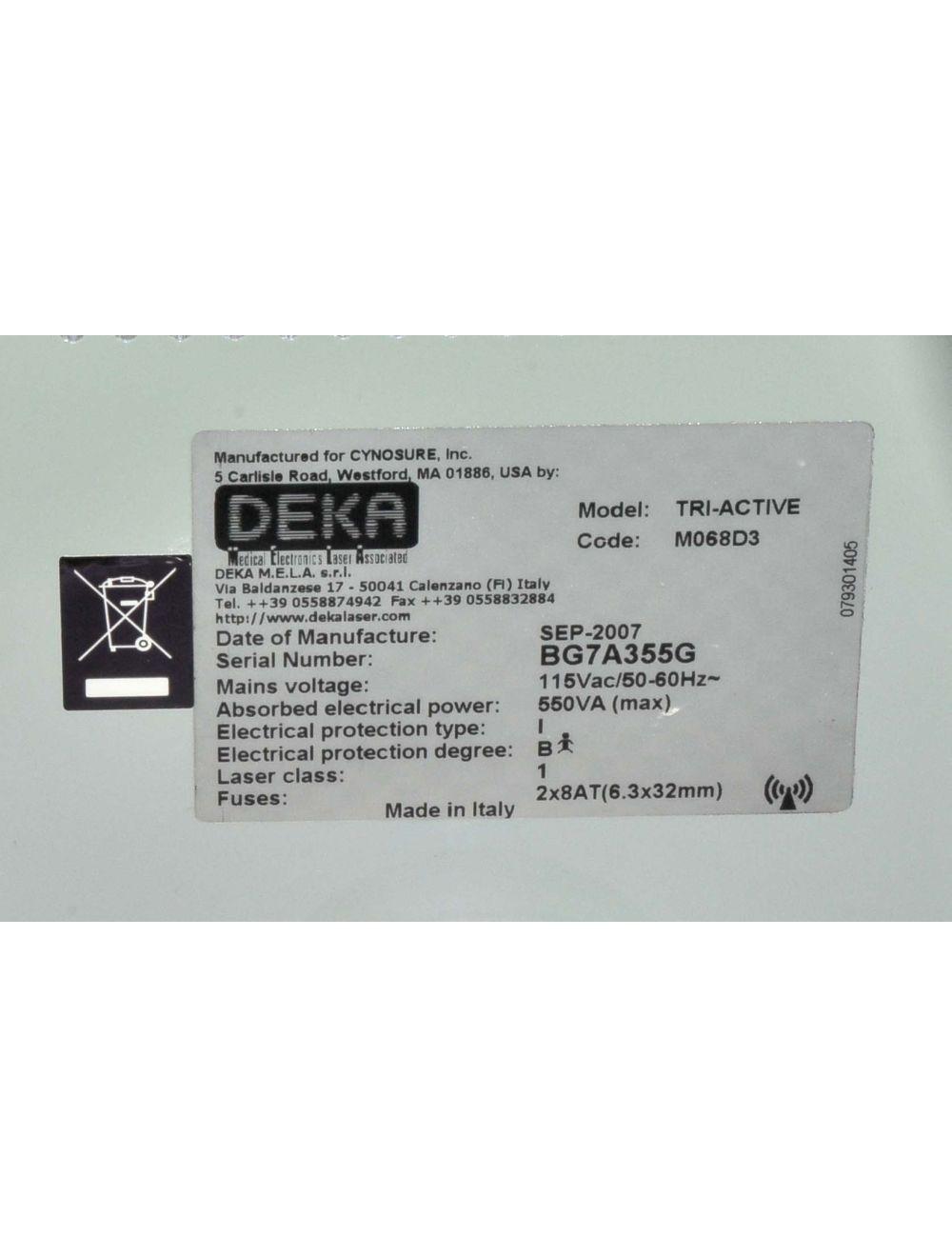 2007 CYNOSURE DEKA Tri Active Diode Laser Body Face Skin Tighten Triactive