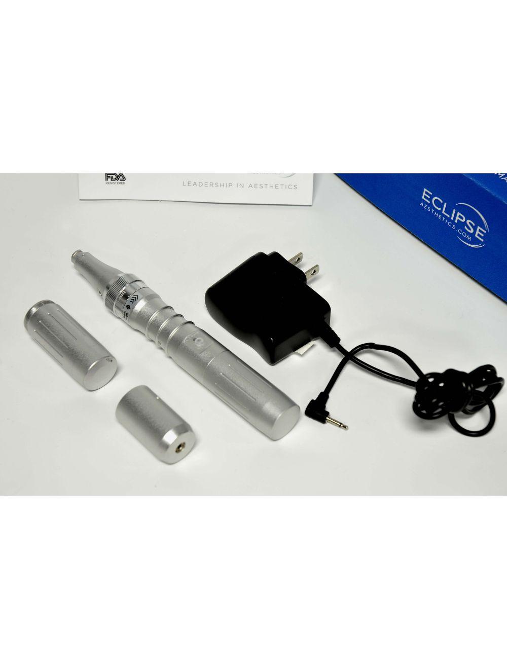 Eclipse Micropen Elite Aesthetics Silver MicroNeedling Pen - DEMO - w/ Brochures image 6